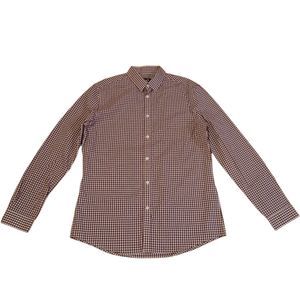H&M Checkered Easy Iron Button Up Shirt Size L